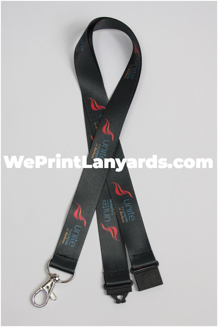 Black branded logo lanyard