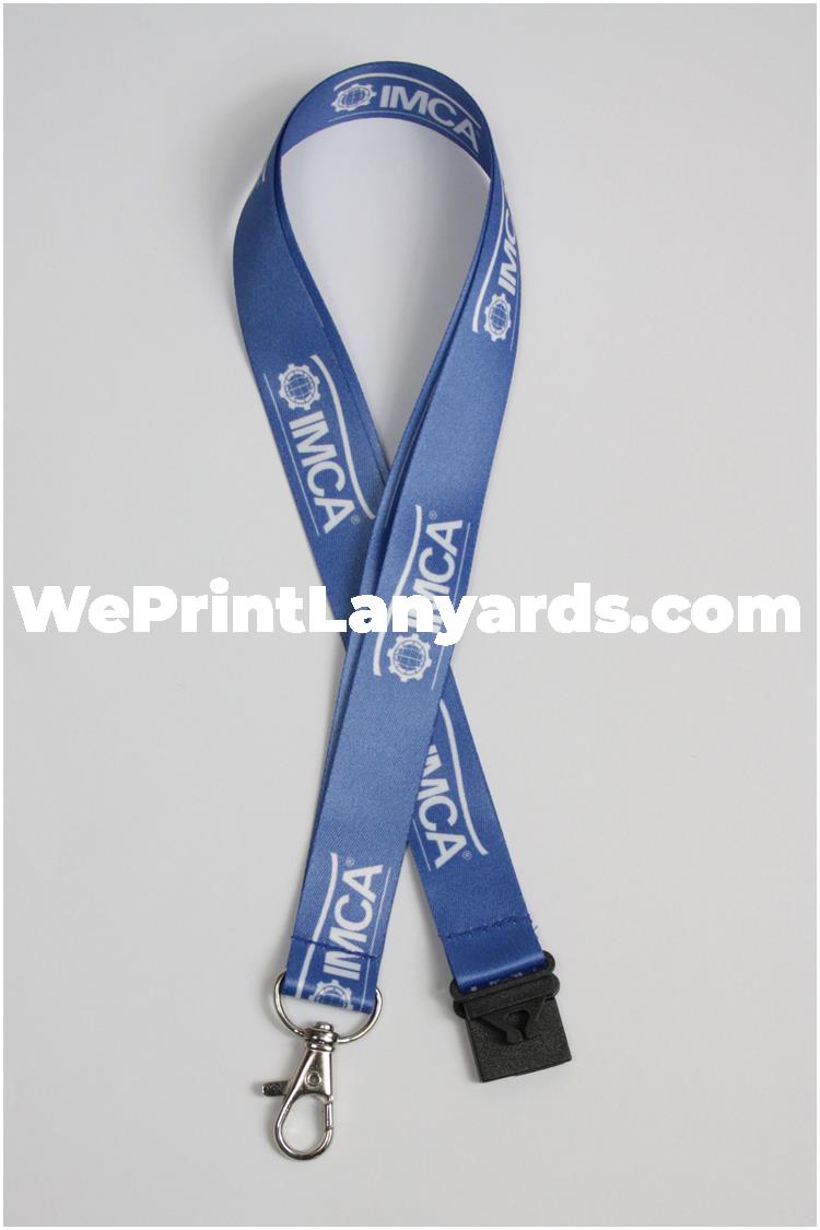 Navy blue logo printed lanyard