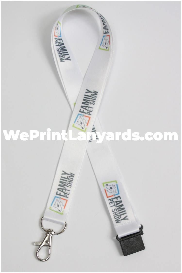 Family pet show logo printed lanyard