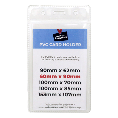 PVC Card Holder 60x90mm Portrait