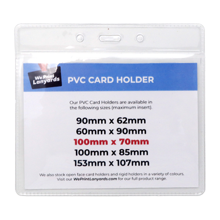 PVC Card Holder 100x70mm Landscape