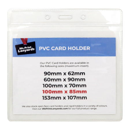 PVC Card Holder 100x85mm Landscape