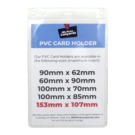 PVC Card Holder 107x156mm Portrait