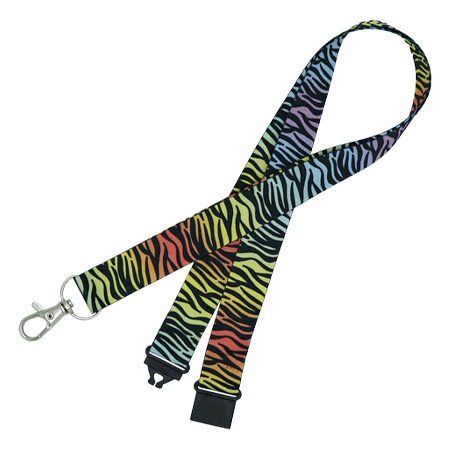 Rainbow Zebra Lanyard