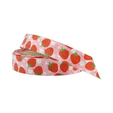 15mm Strawberry Ribbon  PreDesigned Products - We Print Lanyards